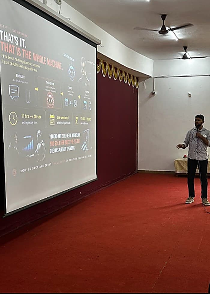 Presenting an automation project to a seated audience