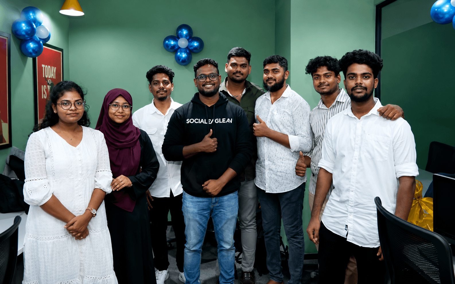 The Sirah Digital team together at the office